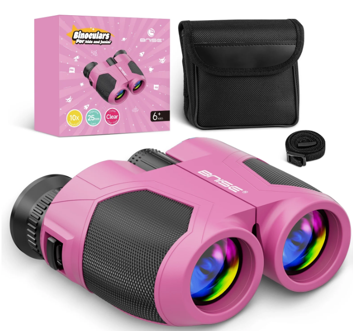 10x25 Compact Binoculars for Kids- Waterproof/Easy Focus/High Powered/ Low Light Vision Binoculars for Adult and Kids