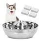 BNISE Cat Water Fountain Stainless Stee Water Drinking, Easy Assemble & Clean Pet Fountain for Dogs & Cats