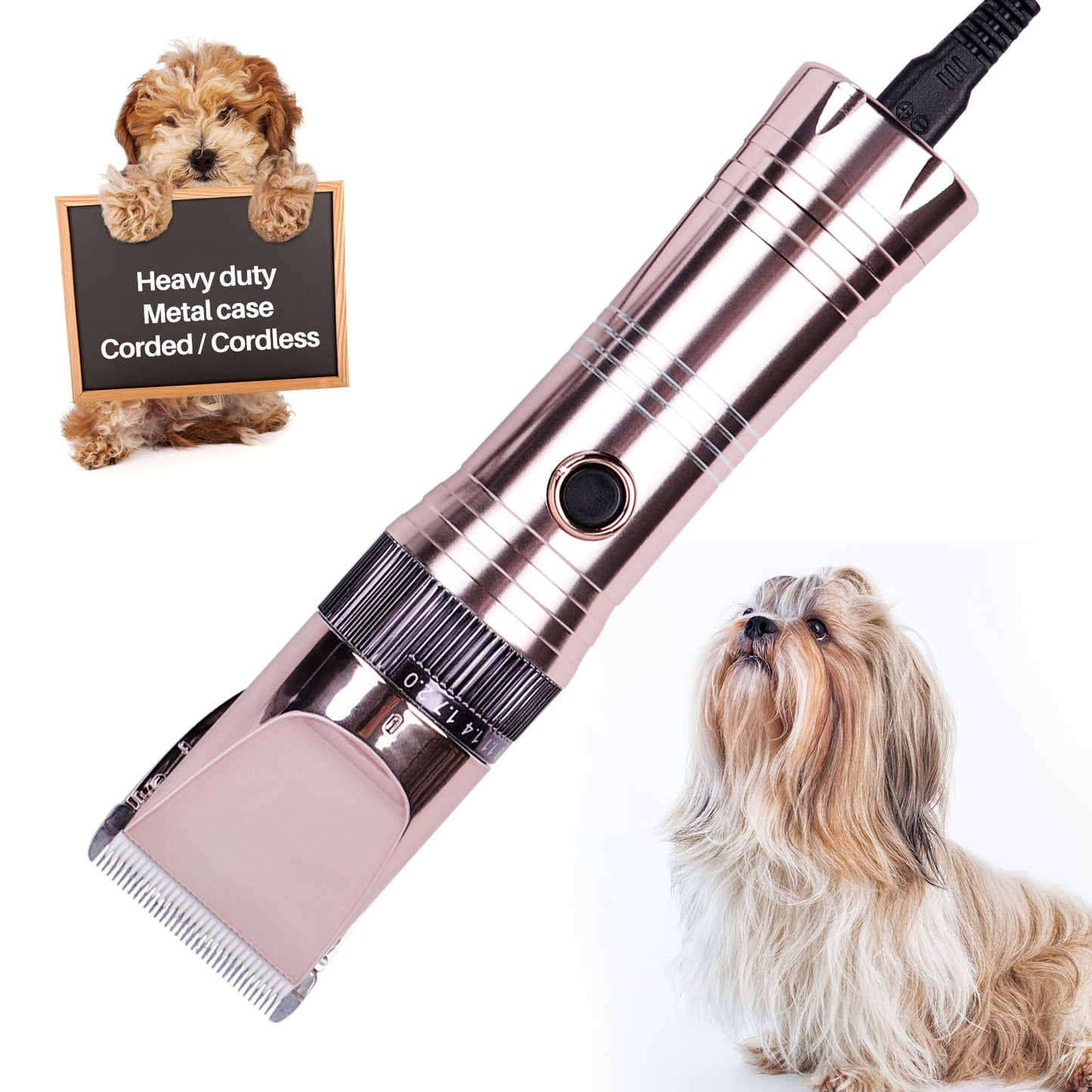 BNISE Dog Grooming Clippers Professional Dog Grooming Tools Rechargeable Cordless Quiet Electric Dog Grooming Kit For Dogs Cats Pets
