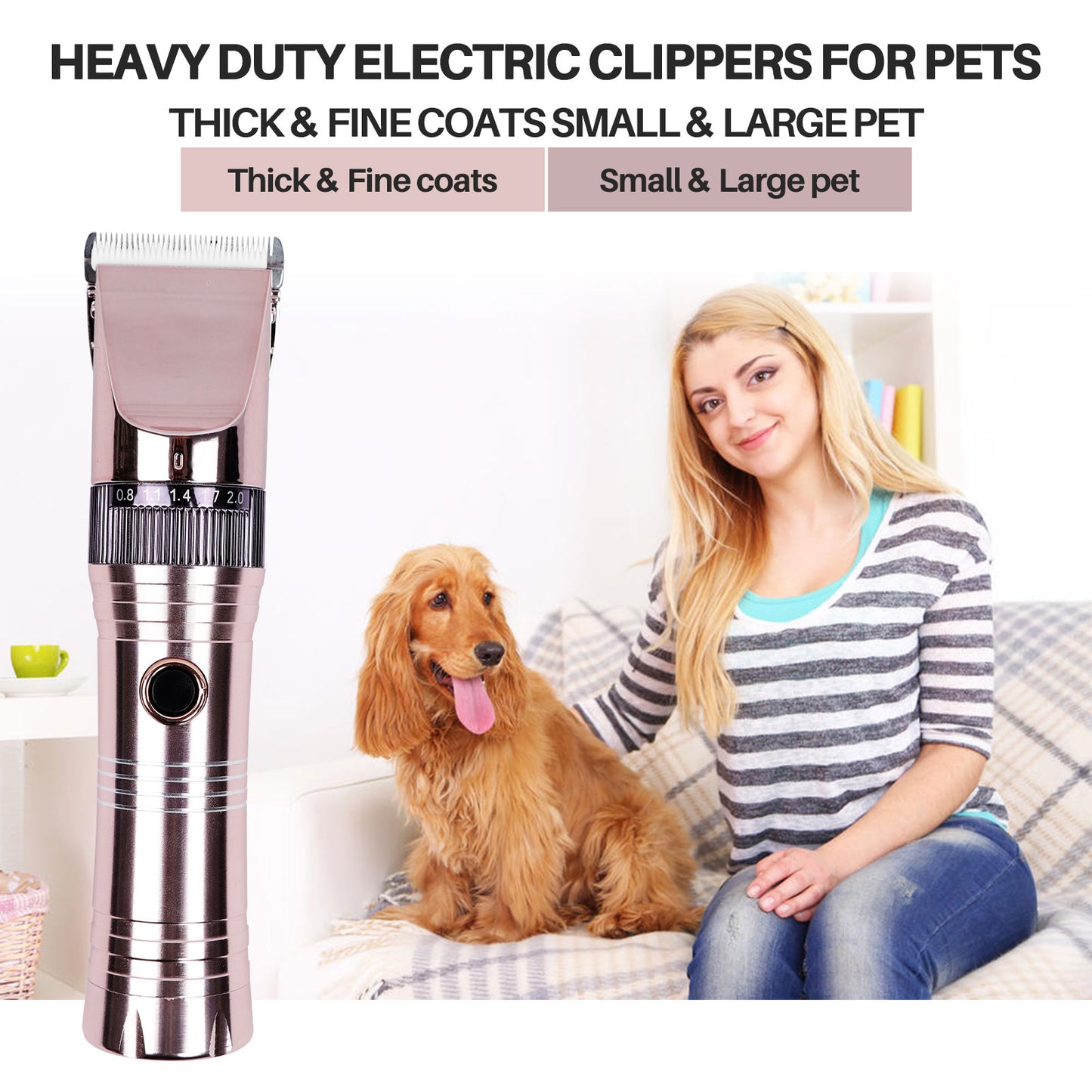 BNISE Dog Grooming Clippers Professional Dog Grooming Tools Rechargeable Cordless Quiet Electric Dog Grooming Kit For Dogs Cats Pets